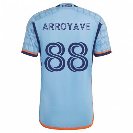 Kandiny Hombre Camiseta Jacob Arroyave #88 Azul 1ª Equipación 2023/24 La Camisa Chile