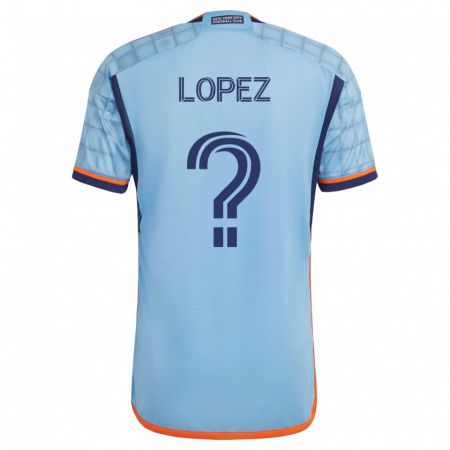 Kandiny Hombre Camiseta Jeffery López #0 Azul 1ª Equipación 2023/24 La Camisa Chile