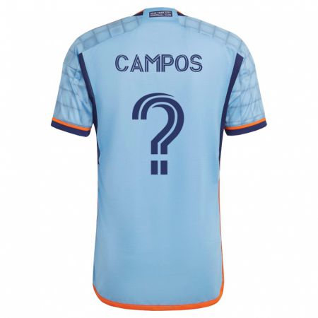 Kandiny Hombre Camiseta Adonis Campos #0 Azul 1ª Equipación 2023/24 La Camisa Chile