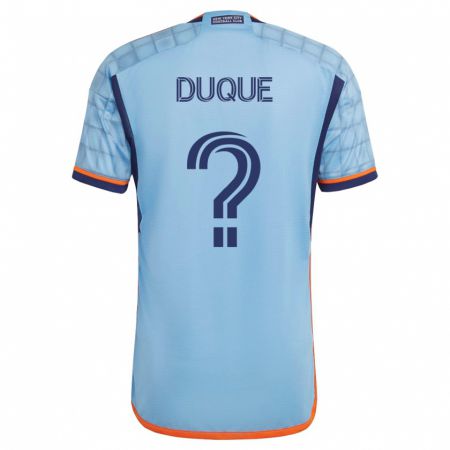 Kandiny Hombre Camiseta David Duque #0 Azul 1ª Equipación 2023/24 La Camisa Chile
