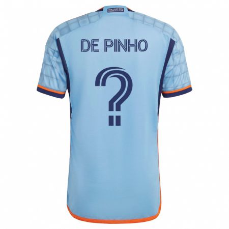 Kandiny Hombre Camiseta Lucas De Pinho #0 Azul 1ª Equipación 2023/24 La Camisa Chile