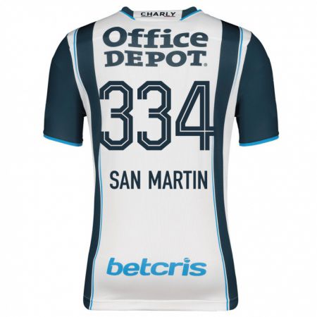 Kandiny Hombre Camiseta Uziel San Martín #334 Armada 1ª Equipación 2023/24 La Camisa Chile