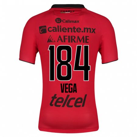 Kandiny Hombre Camiseta Daniel Vega #184 Rojo 1ª Equipación 2023/24 La Camisa Chile