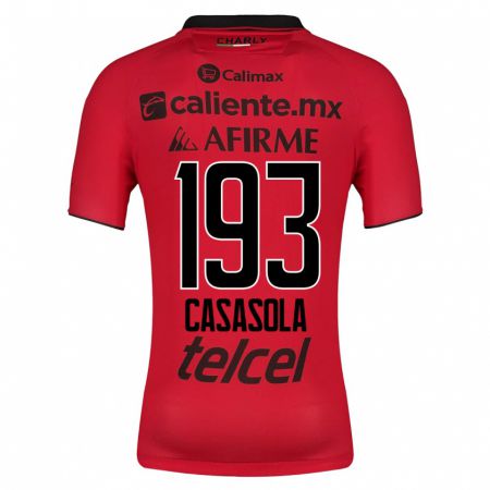Kandiny Hombre Camiseta Axel Casasola #193 Rojo 1ª Equipación 2023/24 La Camisa Chile