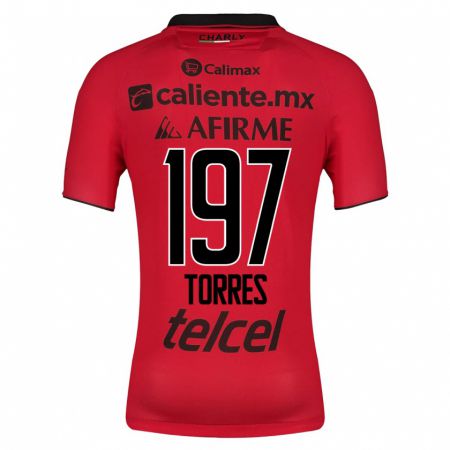 Kandiny Hombre Camiseta Christopher Torres #197 Rojo 1ª Equipación 2023/24 La Camisa Chile