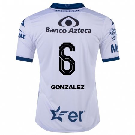 Kandiny Hombre Camiseta Pablo González #6 Blanco 1ª Equipación 2023/24 La Camisa Chile