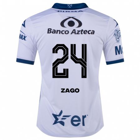 Kandiny Hombre Camiseta Diego Zago #24 Blanco 1ª Equipación 2023/24 La Camisa Chile