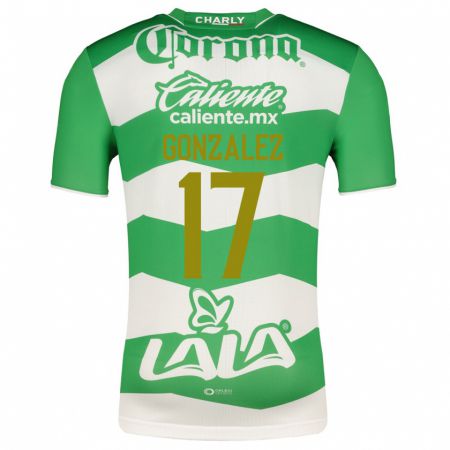 Kandiny Hombre Camiseta Jair González #17 Verde 1ª Equipación 2023/24 La Camisa Chile
