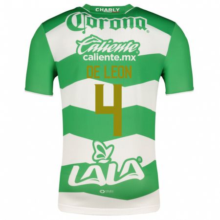 Kandiny Hombre Camiseta Lourdes De León #4 Verde 1ª Equipación 2023/24 La Camisa Chile