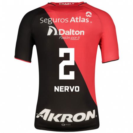 Kandiny Hombre Camiseta Hugo Nervo #2 Negro 1ª Equipación 2023/24 La Camisa Chile