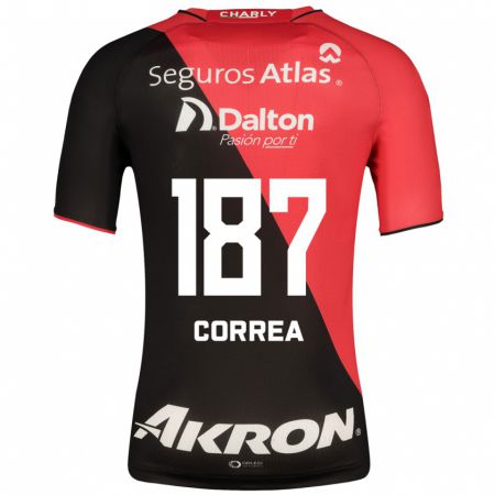 Kandiny Hombre Camiseta Leonardo Correa #187 Negro 1ª Equipación 2023/24 La Camisa Chile