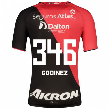 Kandiny Hombre Camiseta Olmo Godínez #346 Negro 1ª Equipación 2023/24 La Camisa Chile