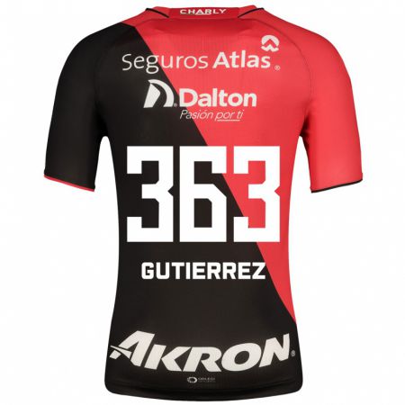 Kandiny Hombre Camiseta Orlando Gutiérrez #363 Negro 1ª Equipación 2023/24 La Camisa Chile