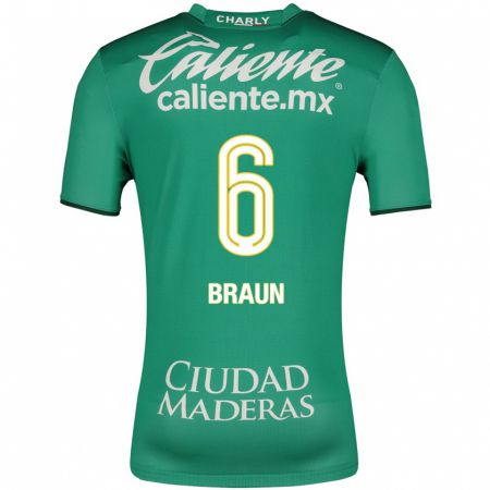 Kandiny Hombre Camiseta Sophia Braun #6 Verde 1ª Equipación 2023/24 La Camisa Chile