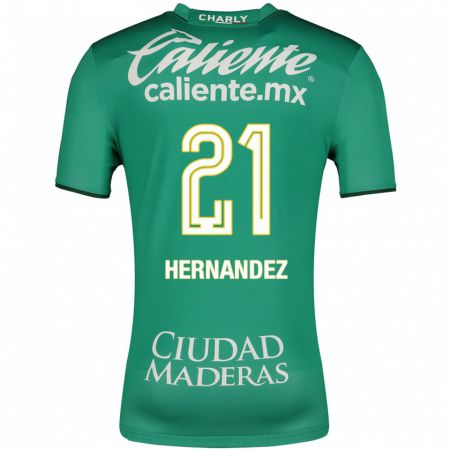 Kandiny Hombre Camiseta Alexa Hernández #21 Verde 1ª Equipación 2023/24 La Camisa Chile