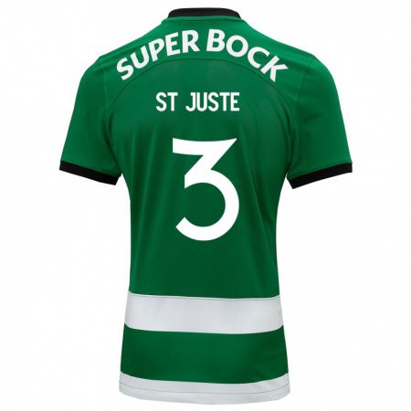Kandiny Hombre Camiseta Jerry St. Juste #3 Verde 1ª Equipación 2023/24 La Camisa Chile