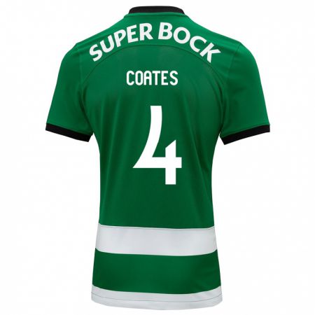 Kandiny Hombre Camiseta Sebastián Coates #4 Verde 1ª Equipación 2023/24 La Camisa Chile