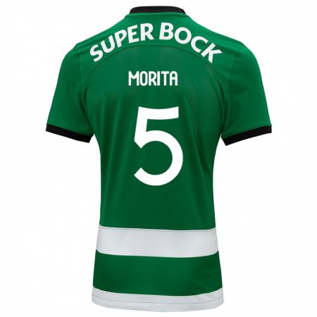 Kandiny Hombre Camiseta Hidemasa Morita #5 Verde 1ª Equipación 2023/24 La Camisa Chile