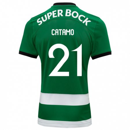 Kandiny Hombre Camiseta Geny Catamo #21 Verde 1ª Equipación 2023/24 La Camisa Chile