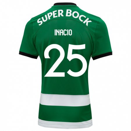 Kandiny Hombre Camiseta Gonçalo Inácio #25 Verde 1ª Equipación 2023/24 La Camisa Chile