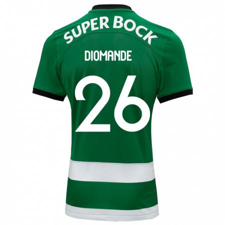Kandiny Hombre Camiseta Ousmane Diomande #26 Verde 1ª Equipación 2023/24 La Camisa Chile