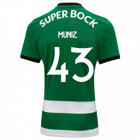 Kandiny Hombre Camiseta João Muniz #43 Verde 1ª Equipación 2023/24 La Camisa Chile