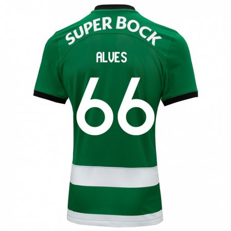 Kandiny Hombre Camiseta Miguel Alves #66 Verde 1ª Equipación 2023/24 La Camisa Chile