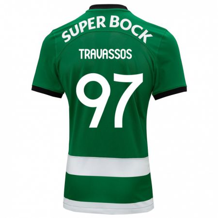 Kandiny Hombre Camiseta Travassos #97 Verde 1ª Equipación 2023/24 La Camisa Chile