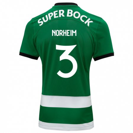 Kandiny Hombre Camiseta Andrea Norheim #3 Verde 1ª Equipación 2023/24 La Camisa Chile