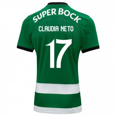 Kandiny Hombre Camiseta Cláudia Teresa Pires Neto #17 Verde 1ª Equipación 2023/24 La Camisa Chile