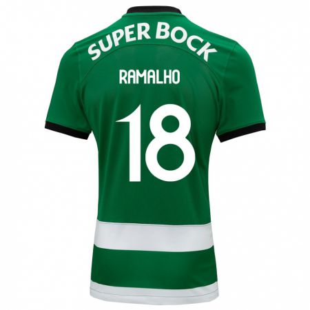 Kandiny Hombre Camiseta Inês Filipa Ramalho Gonçalves #18 Verde 1ª Equipación 2023/24 La Camisa Chile
