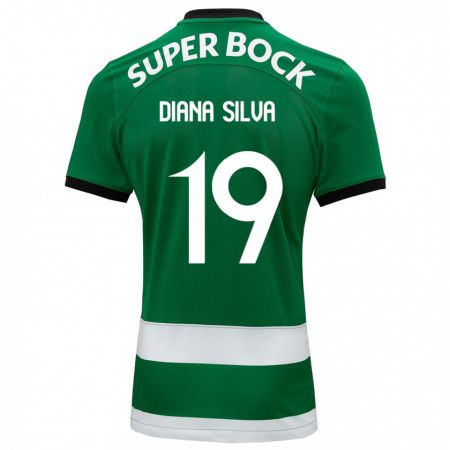 Kandiny Hombre Camiseta Diana Micaela Abreu De Sousa E Silva #19 Verde 1ª Equipación 2023/24 La Camisa Chile