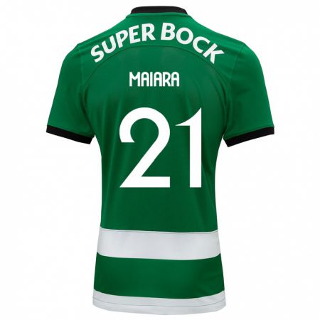 Kandiny Hombre Camiseta Maiara Carolina Niehues #21 Verde 1ª Equipación 2023/24 La Camisa Chile