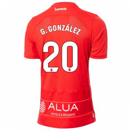 Kandiny Hombre Camiseta Giovanni González #20 Rojo 1ª Equipación 2023/24 La Camisa Chile