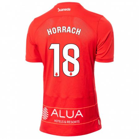 Kandiny Hombre Camiseta Barto Horrach #18 Rojo 1ª Equipación 2023/24 La Camisa Chile