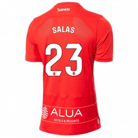 Kandiny Hombre Camiseta Jan Salas #23 Rojo 1ª Equipación 2023/24 La Camisa Chile
