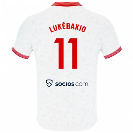Kandiny Hombre Camiseta Dodi Lukébakio #11 Blanco 1ª Equipación 2023/24 La Camisa Chile