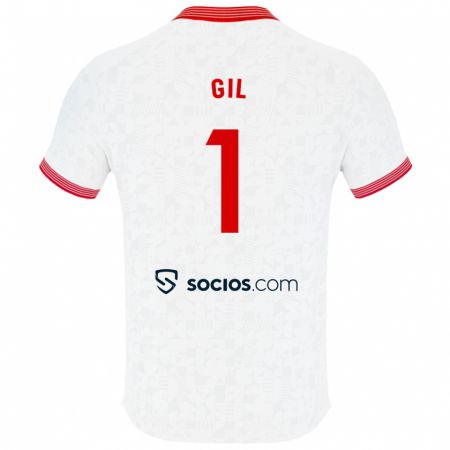 Kandiny Hombre Camiseta David Gil #1 Blanco 1ª Equipación 2023/24 La Camisa Chile