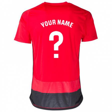 Kandiny Hombre Camiseta Su Nombre #0 Negro Rojo 1ª Equipación 2023/24 La Camisa Chile