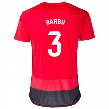 Kandiny Hombre Camiseta Álex Barbu #3 Negro Rojo 1ª Equipación 2023/24 La Camisa Chile
