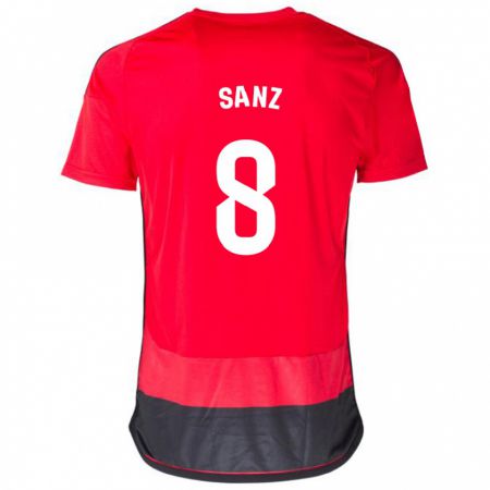 Kandiny Hombre Camiseta Álvaro Sanz #8 Negro Rojo 1ª Equipación 2023/24 La Camisa Chile