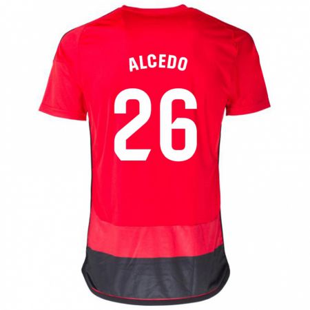 Kandiny Hombre Camiseta Juan María Alcedo #26 Negro Rojo 1ª Equipación 2023/24 La Camisa Chile