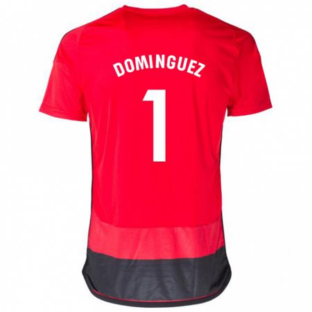 Kandiny Hombre Camiseta Iago Domínguez #1 Negro Rojo 1ª Equipación 2023/24 La Camisa Chile