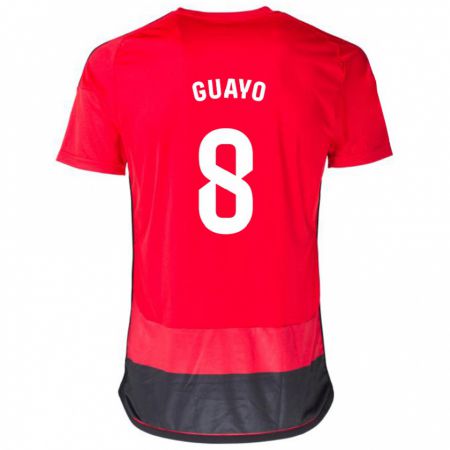 Kandiny Hombre Camiseta Guayo #8 Negro Rojo 1ª Equipación 2023/24 La Camisa Chile