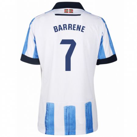 Kandiny Hombre Camiseta Ander Barrene #7 Azul Blanco 1ª Equipación 2023/24 La Camisa Chile
