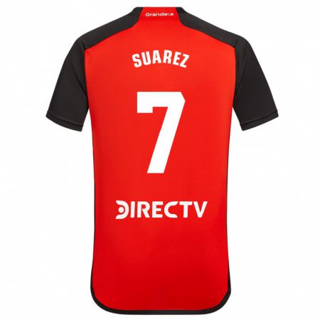 Kandiny Hombre Camiseta Matías Suárez #7 Rojo 2ª Equipación 2023/24 La Camisa Chile