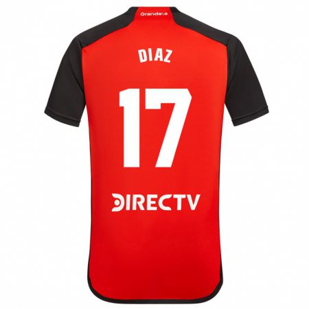 Kandiny Hombre Camiseta Paulo Díaz #17 Rojo 2ª Equipación 2023/24 La Camisa Chile