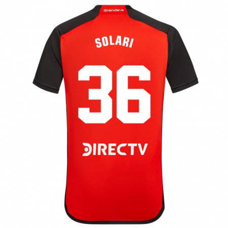 Kandiny Hombre Camiseta Pablo Solari #36 Rojo 2ª Equipación 2023/24 La Camisa Chile