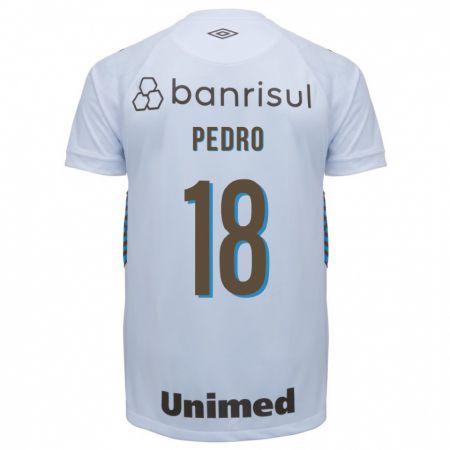 Kandiny Hombre Camiseta João Pedro #18 Blanco 2ª Equipación 2023/24 La Camisa Chile