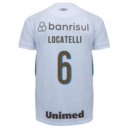 Kandiny Hombre Camiseta Natane Locatelli #6 Blanco 2ª Equipación 2023/24 La Camisa Chile